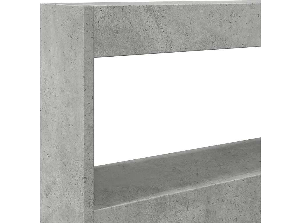 Testiera grigio cemento con LED 100x17x102 cm