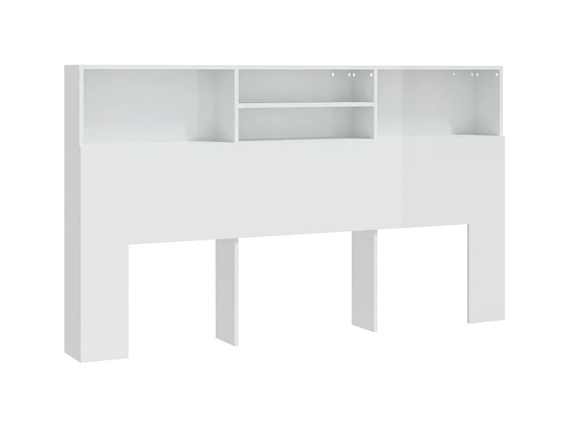 Cabecero mueble blanco brillo 180x19x103,5 cm
