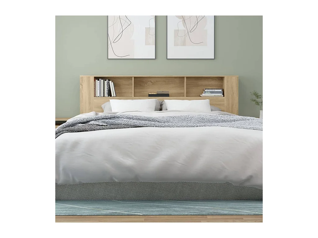 Cabecero de roble Sonoma 200x18,5x104,5 cm