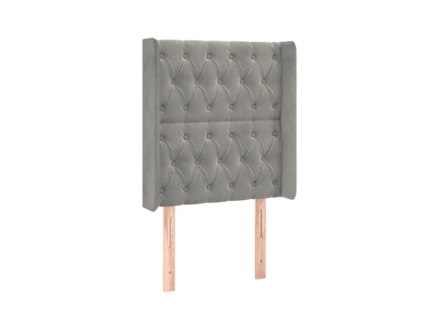 Tête de lit à LED Gris clair 83x16x118/128 cm Velours