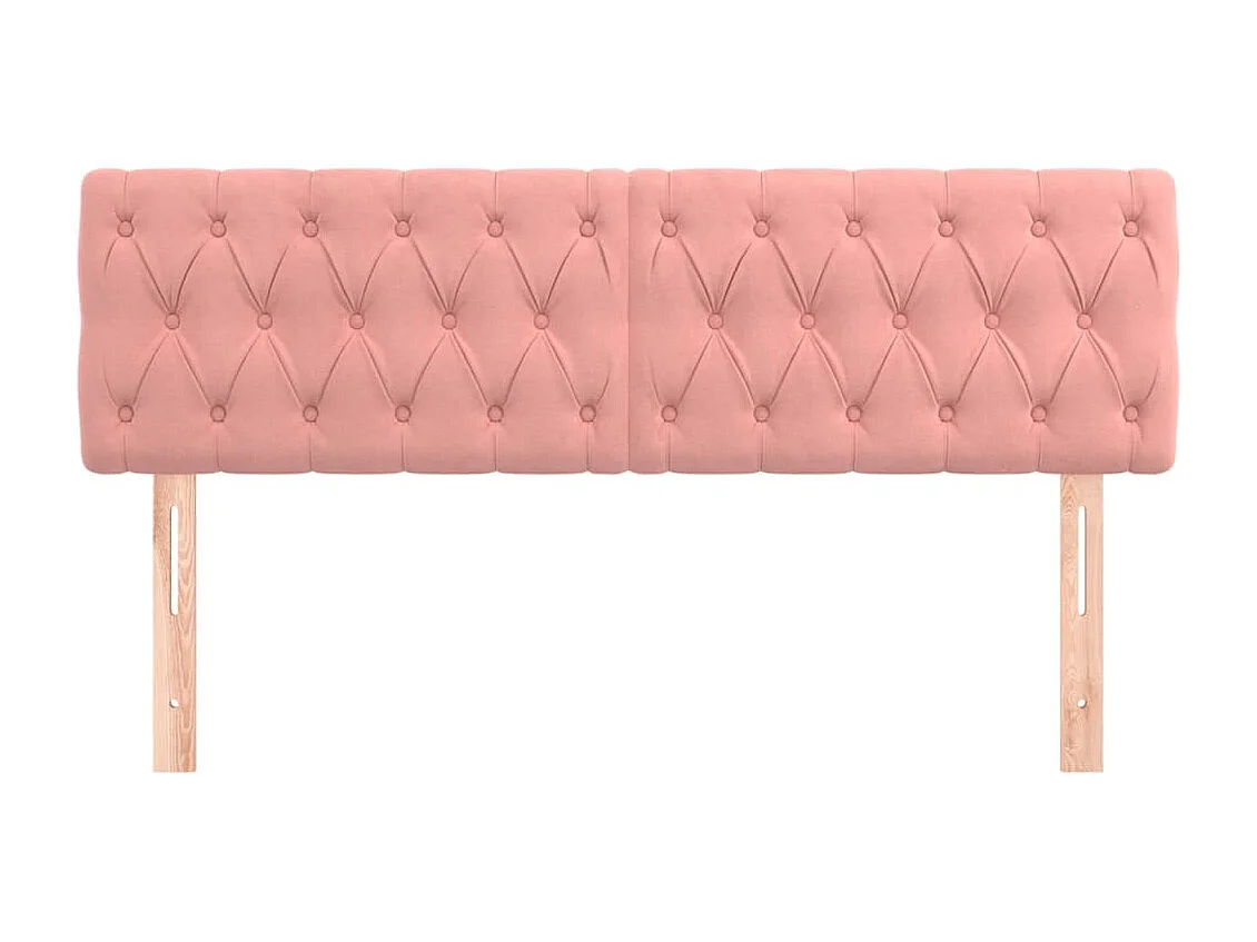 Têtes de lit 2 pcs Rose 80x7x78/88 cm Velours