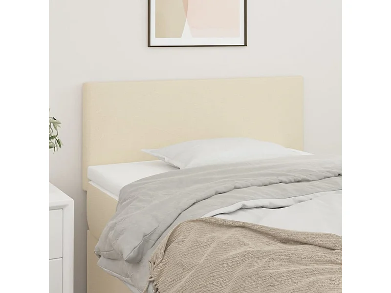 Testiera crema 90x5x78/88 cm Ecopelle