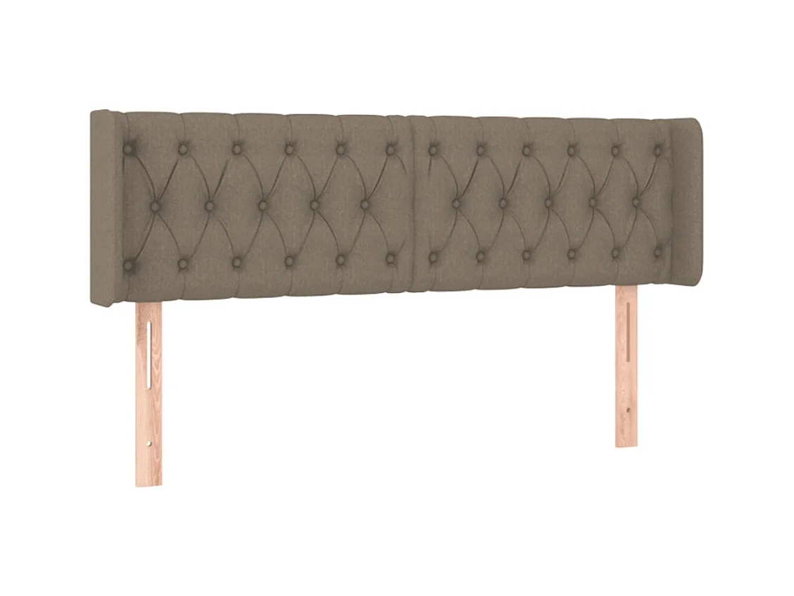 Taupe LED Hoofdbord 163x16x78/88 cm Stof