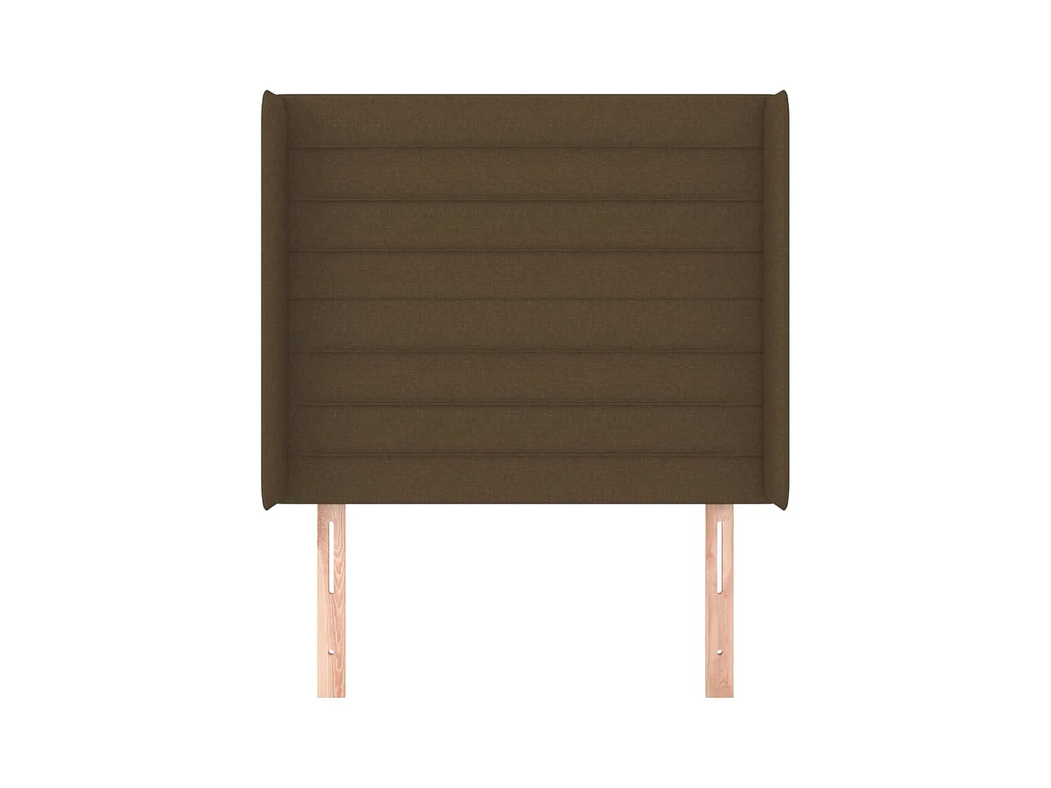 Hoofdbord met vleugels Donkerbruin 93x16x118/128 cm Stof