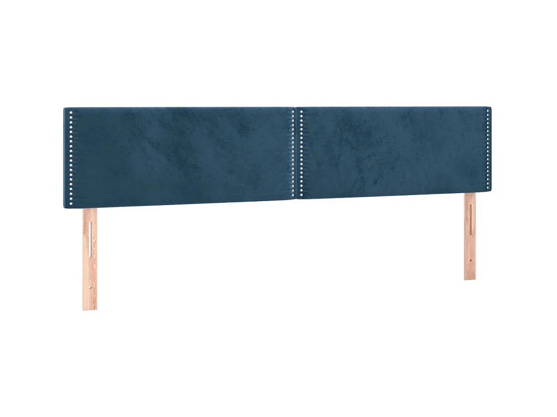 LED Hoofdbord Donkerblauw 160x5x78/88 cm Fluweel