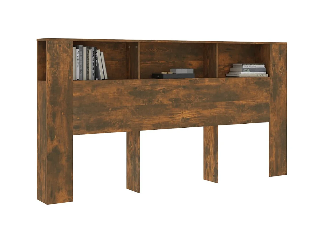 Hoofdbordkast 200x18,5x104,5 cm bewerkt hout