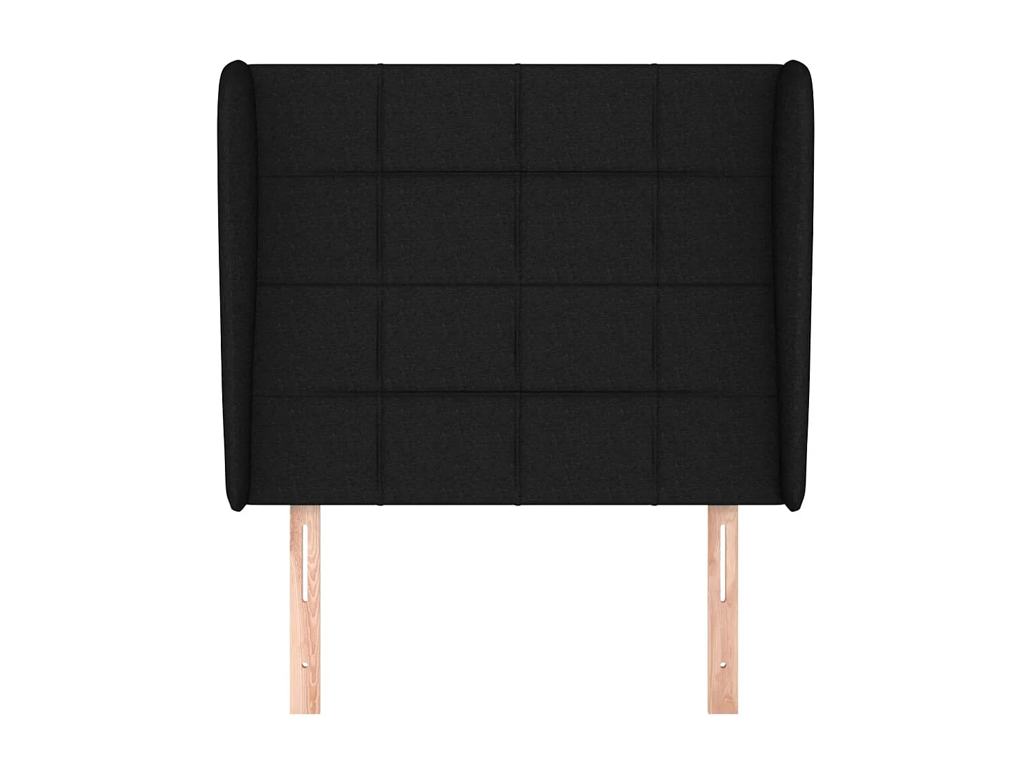 Cabecero con alas Negro 93x23x118/128 cm Tela