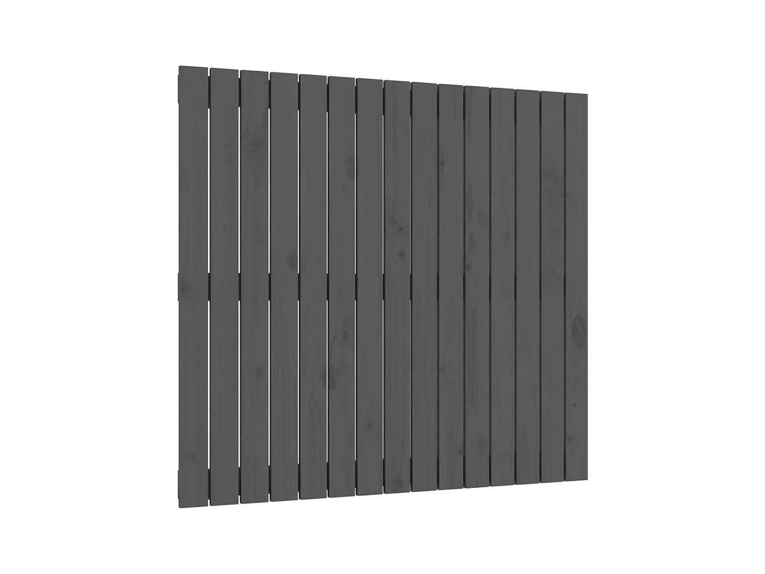 Cabecero de pared Gris 95,5x3x90 cm Madera maciza de pino