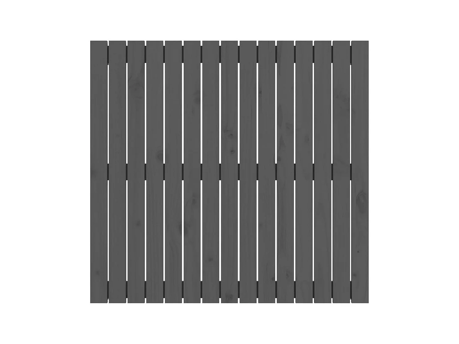 Cabecero de pared Gris 95,5x3x90 cm Madera maciza de pino