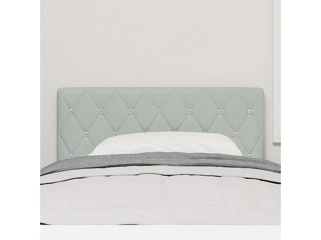 Tête de Lit en Velours Argyle Gris clair 100 cm Velours