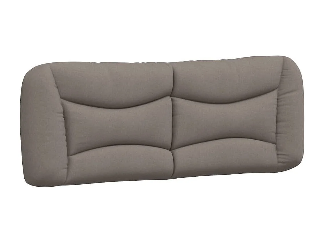 Coussin de tête de lit taupe 140 cm tissu