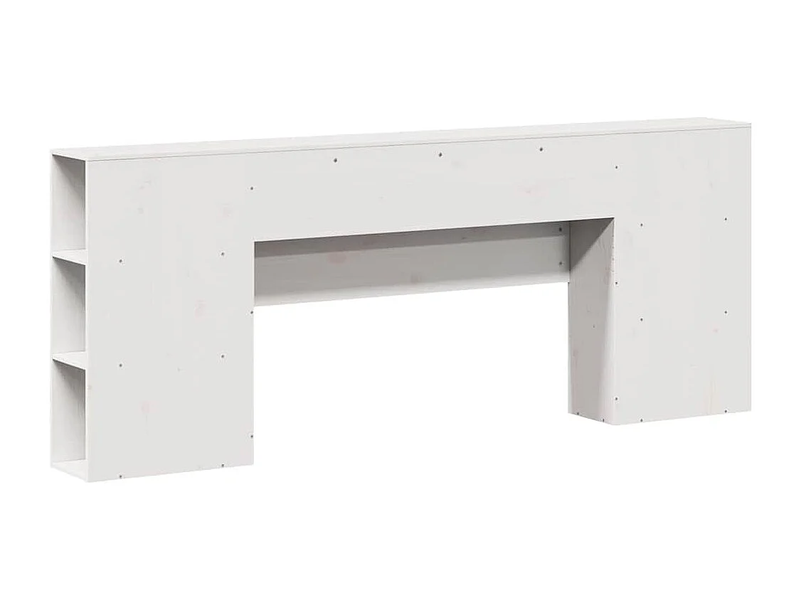 Cabecero blanco con almacenaje 200 cm madera maciza de pino
