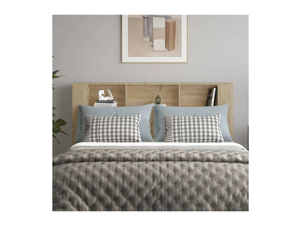 Cabecero de cama roble Sonoma 180x18,5x104,5 cm