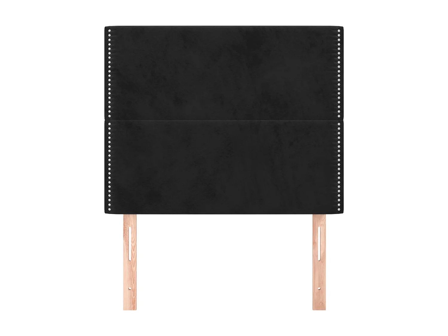 Testiere 2 pz Nero 80x5x78/88 cm Velluto