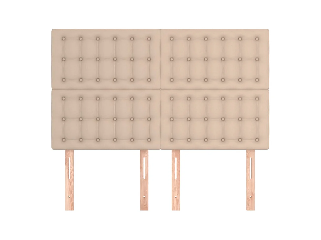 Hoofdborden 4 stuks Cappuccino 72x5x78/88 cm Kunstleer