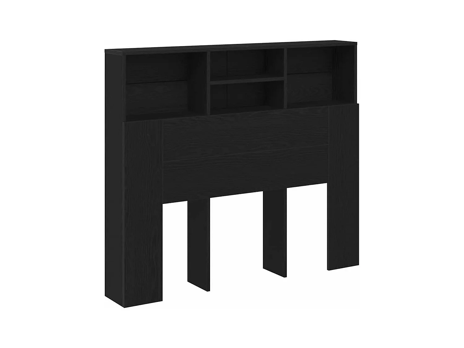 Zwarte eiken hoofdeindekast 120 x 19 x 103,5 cm