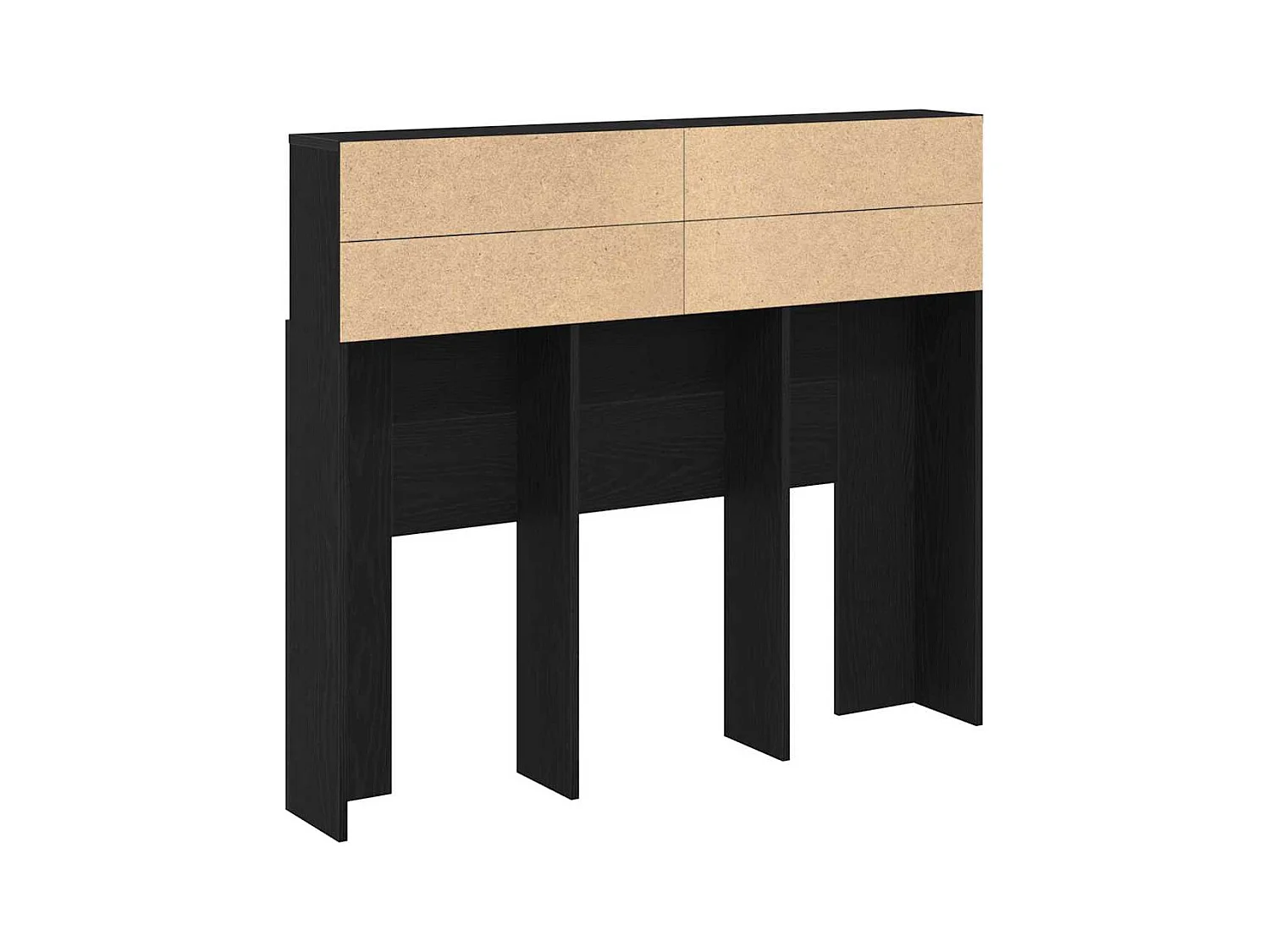 Zwarte eiken hoofdeindekast 120 x 19 x 103,5 cm