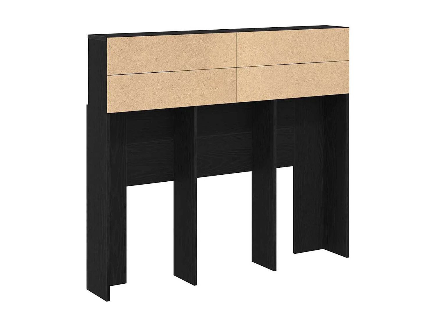 Zwarte eiken hoofdeindekast 120 x 19 x 103,5 cm