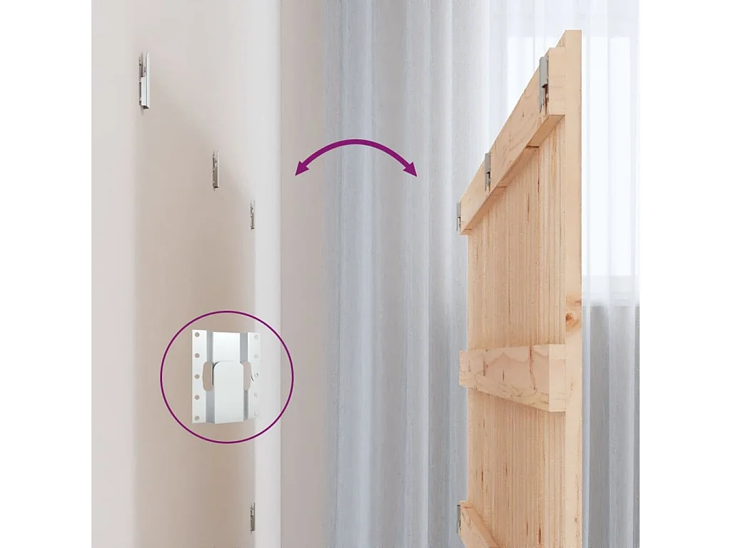 Tête de lit murale 140x3x60 cm Bois massif de pin