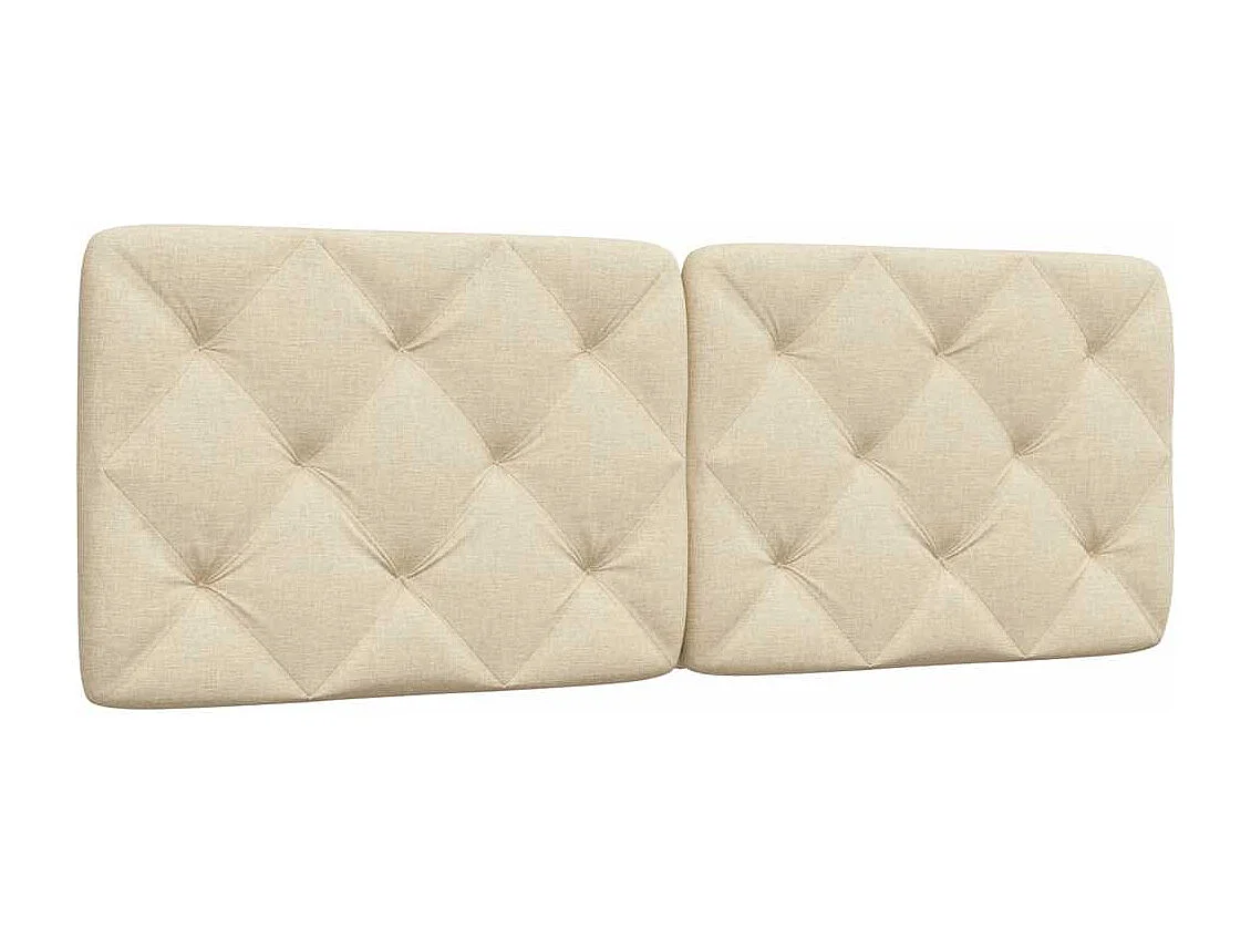 Crème hoofdbordkussen 140 cm stof