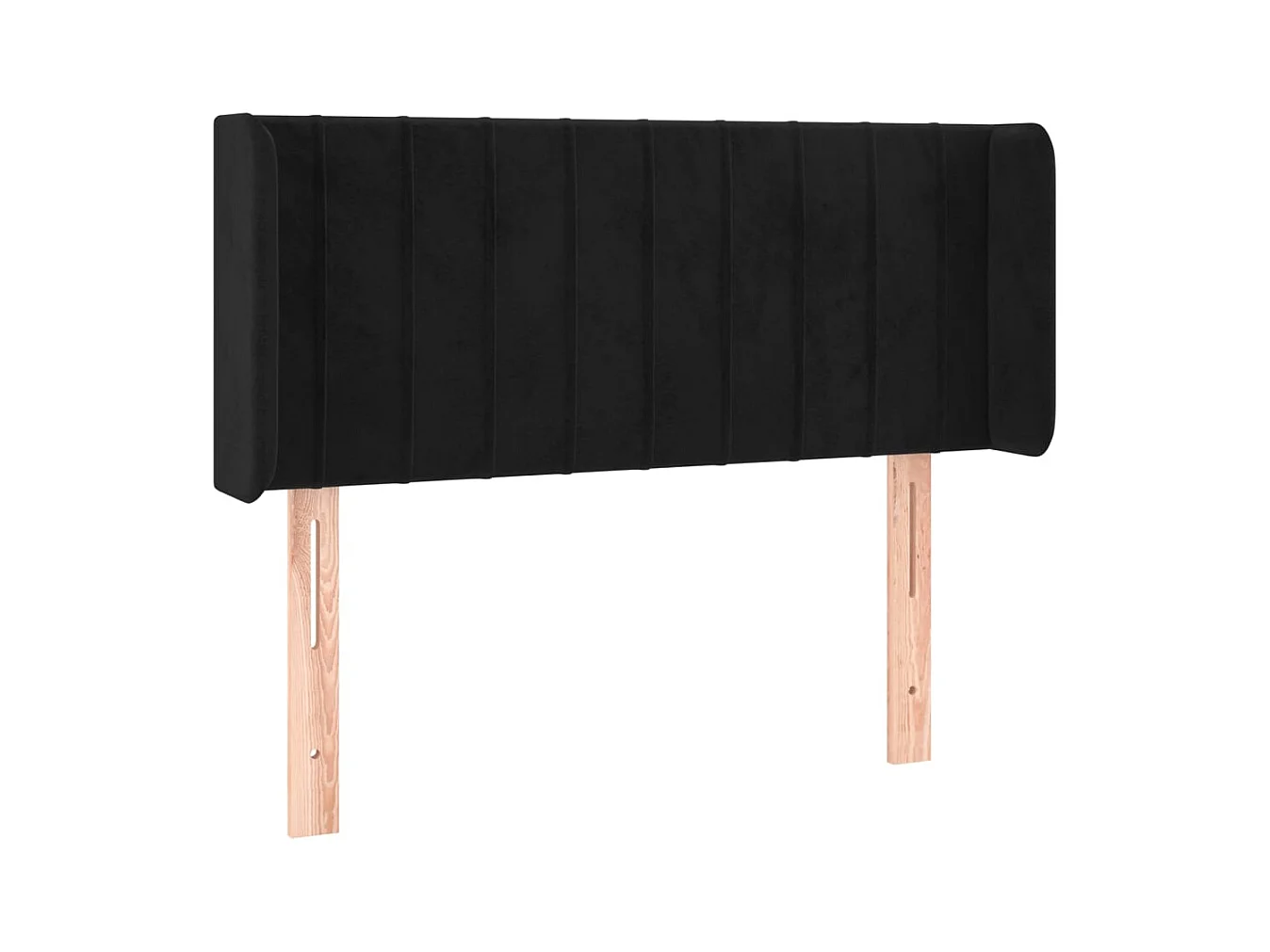 Zwart LED hoofdbord 83x16x78/88 cm Fluweel