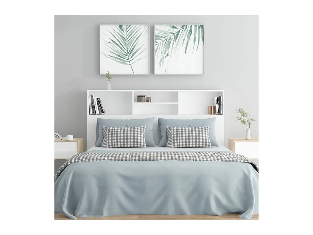 Cabecero blanco mueble 160x19x103,5 cm