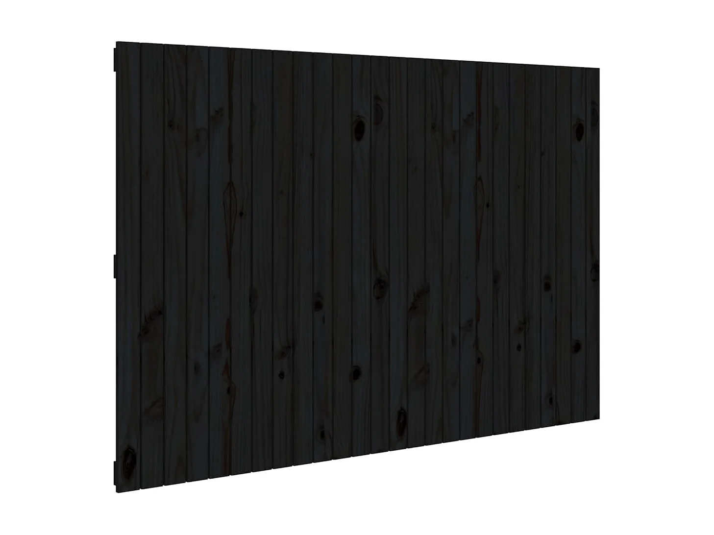 Tête de lit murale Noir 166x3x110 cm Bois massif de pin