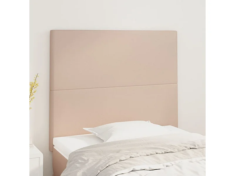 Hoofdborden 2 stuks Cappuccino 80x5x78/88 cm Kunstleer