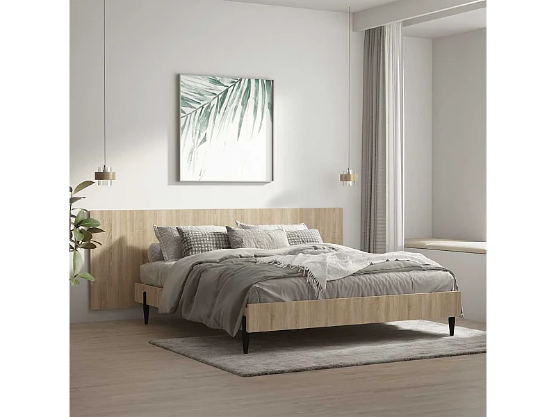 Hoofdbord aan de muur Sonoma eiken 240x1,5x80 cm Technisch hout