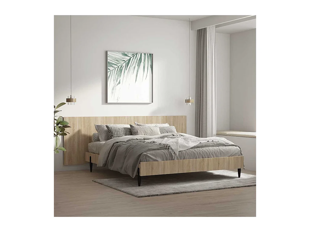 Hoofdbord aan de muur Sonoma eiken 240x1,5x80 cm Technisch hout