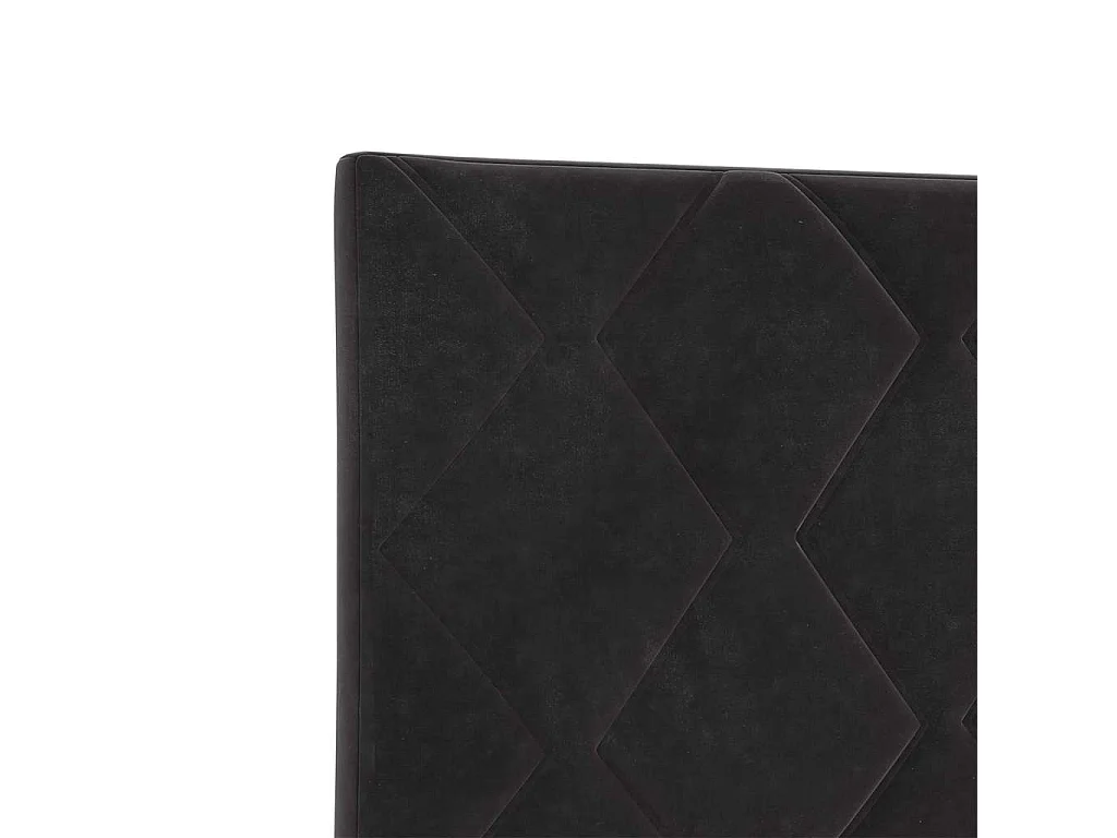 Cabecero de pared geométrico negro de terciopelo de 90 cm