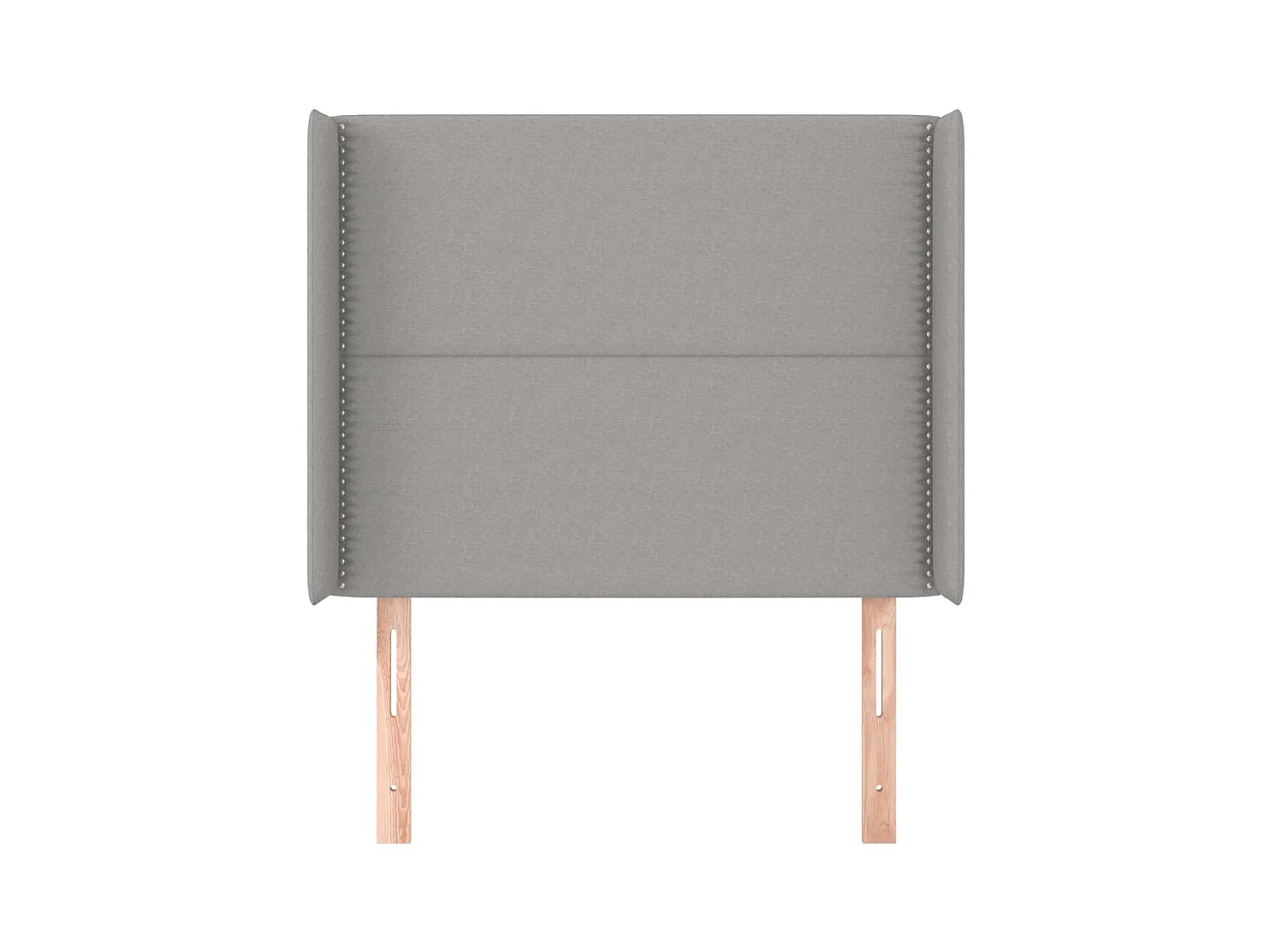 Hoofdbord met vleugels Lichtgrijs 93x16x118/128 cm Stof