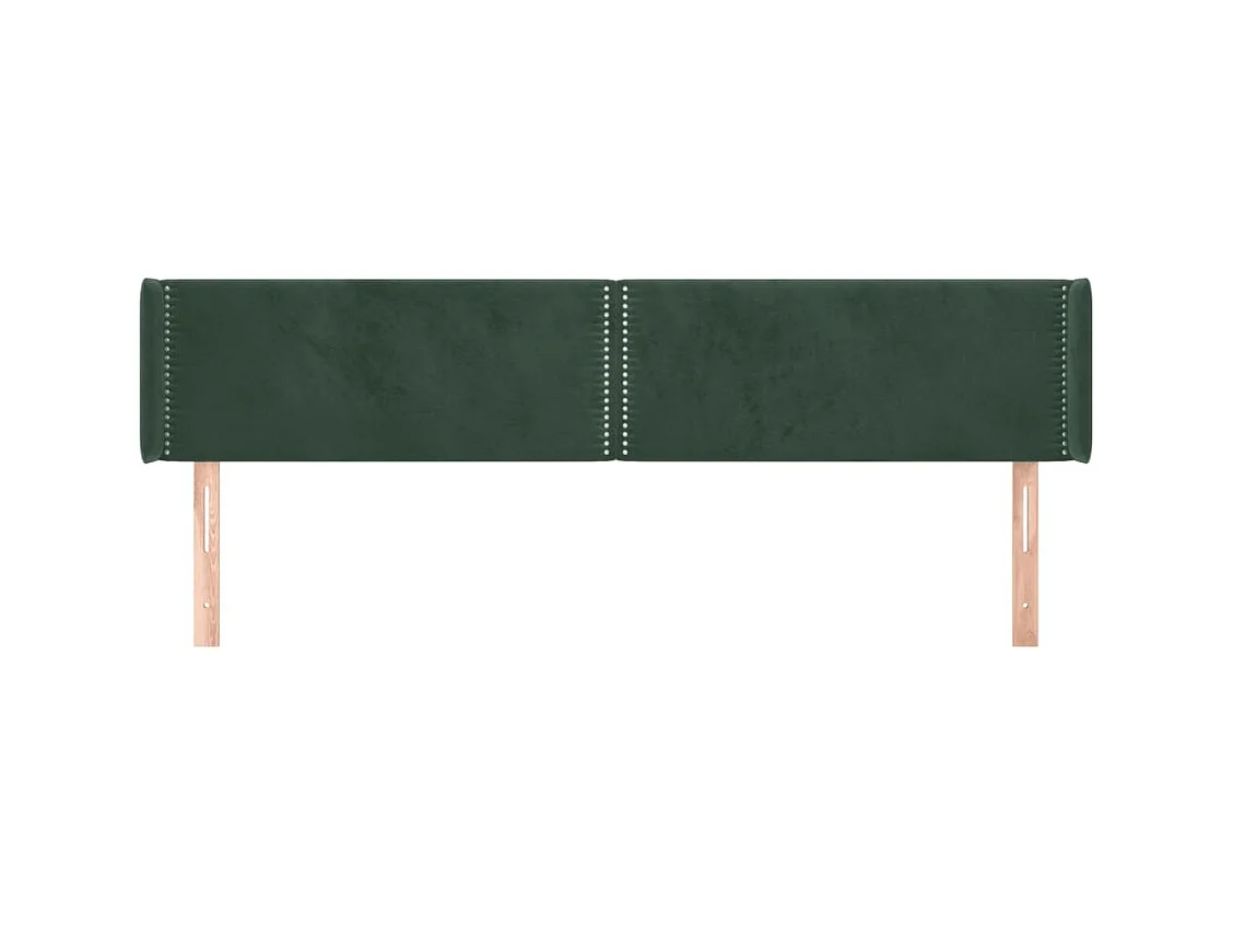 Hoofdbord met vleugels Donkergroen 203x16x78/88 cm Fluweel
