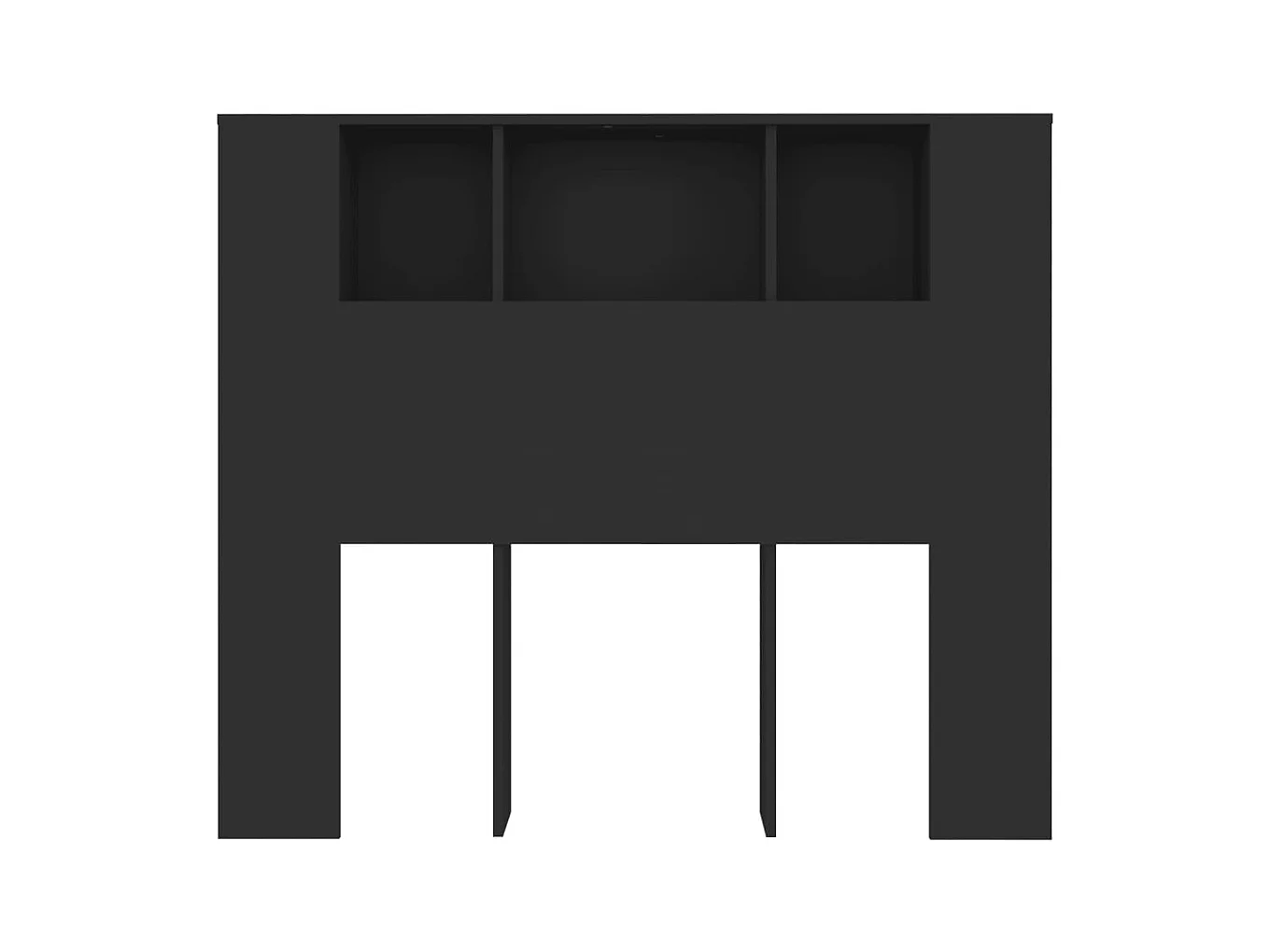 Zwarte hoofdeindekast 120x18,5x102,5 cm