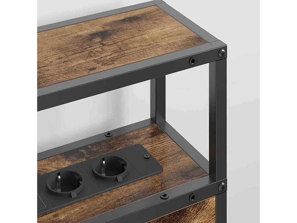 Tête de lit de rangement Chêne fumé 150 cm Bois d'ingénierie