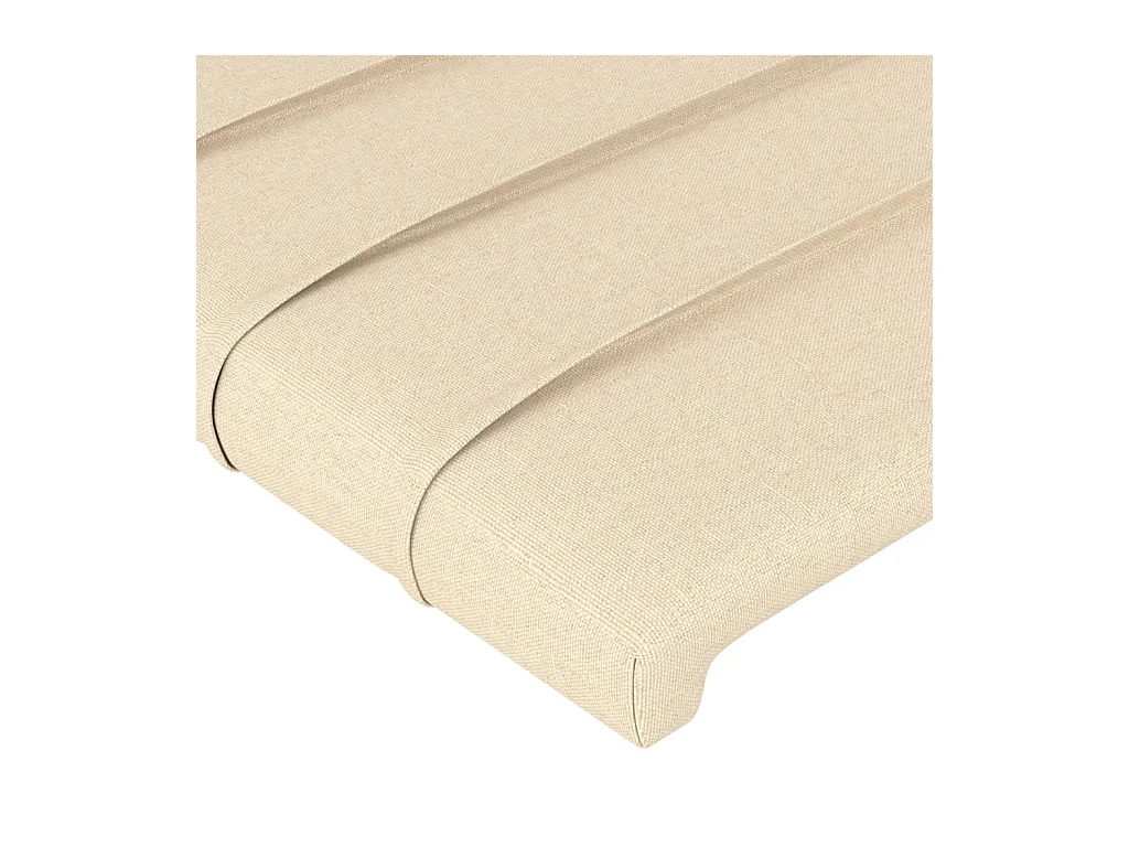 Tête de lit avec oreilles Crème 183x23x118/128 cm Tissu