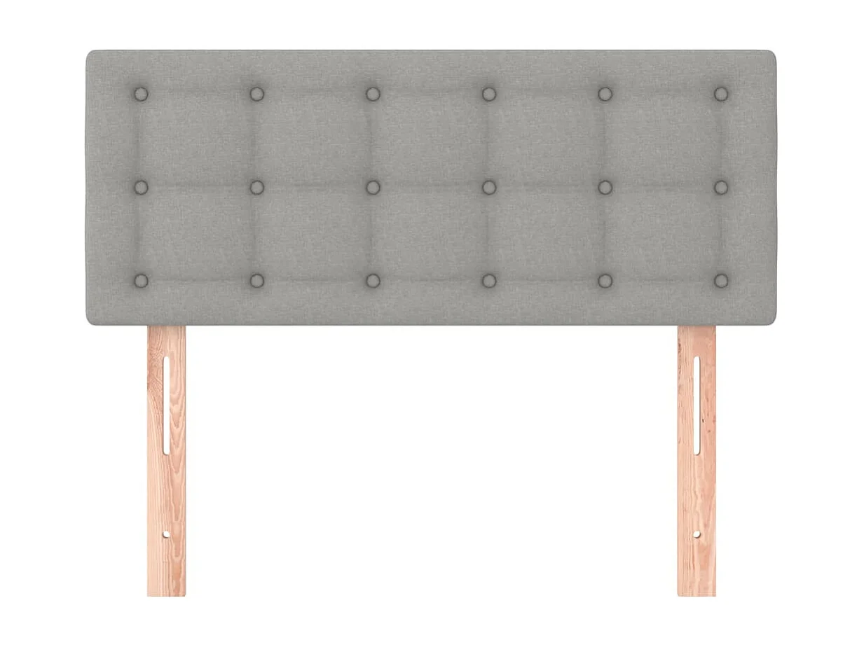 Testiera grigio chiaro 100x5x78/88 cm Tessuto