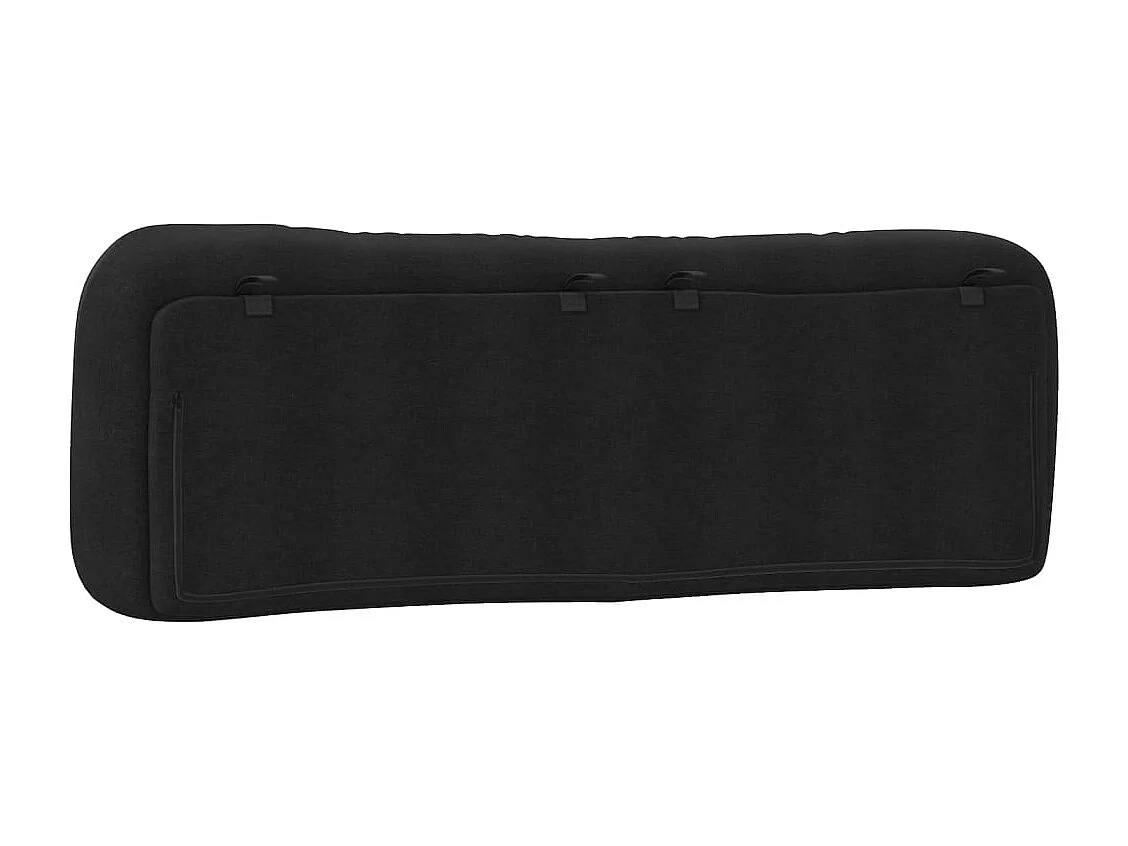 Zwarte hoofdbordkussen 160 cm stof