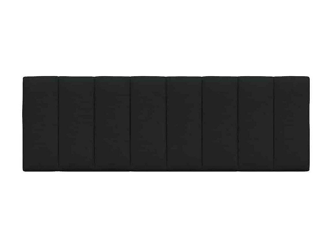 Coussin de tête de lit noir 140 cm tissu