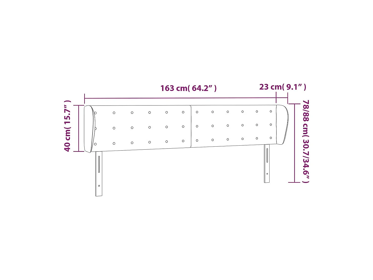 Hoofdbord met vleugels Donkergroen 163x23x78/88 cm Fluweel