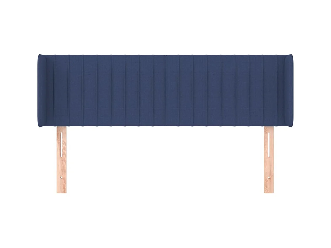 Hoofdbord met oren Blauw 147x16x78/88 cm Stof