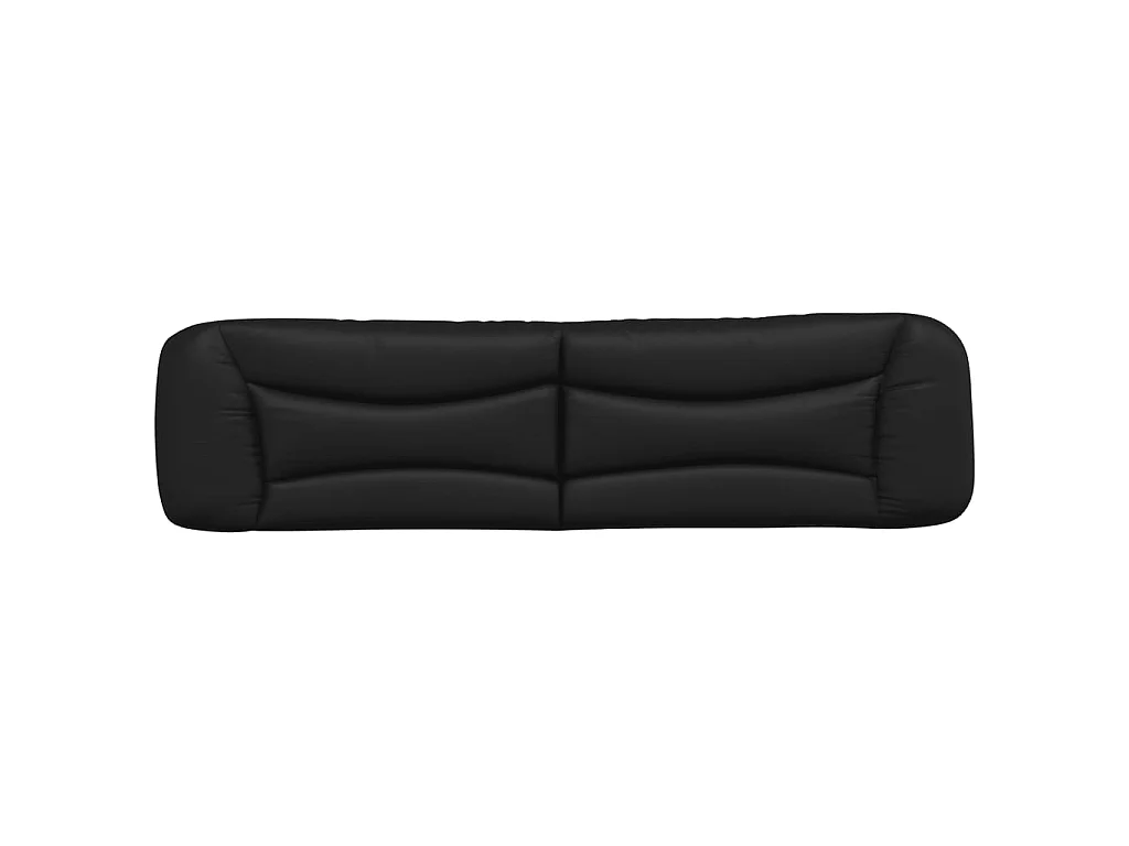 Cuscino testiera nero 200 cm in similpelle