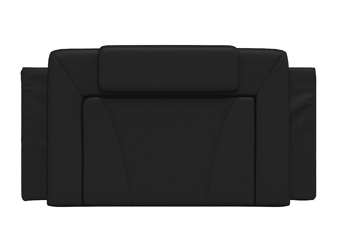 Coussin de tête de lit noir 100 cm similicuir