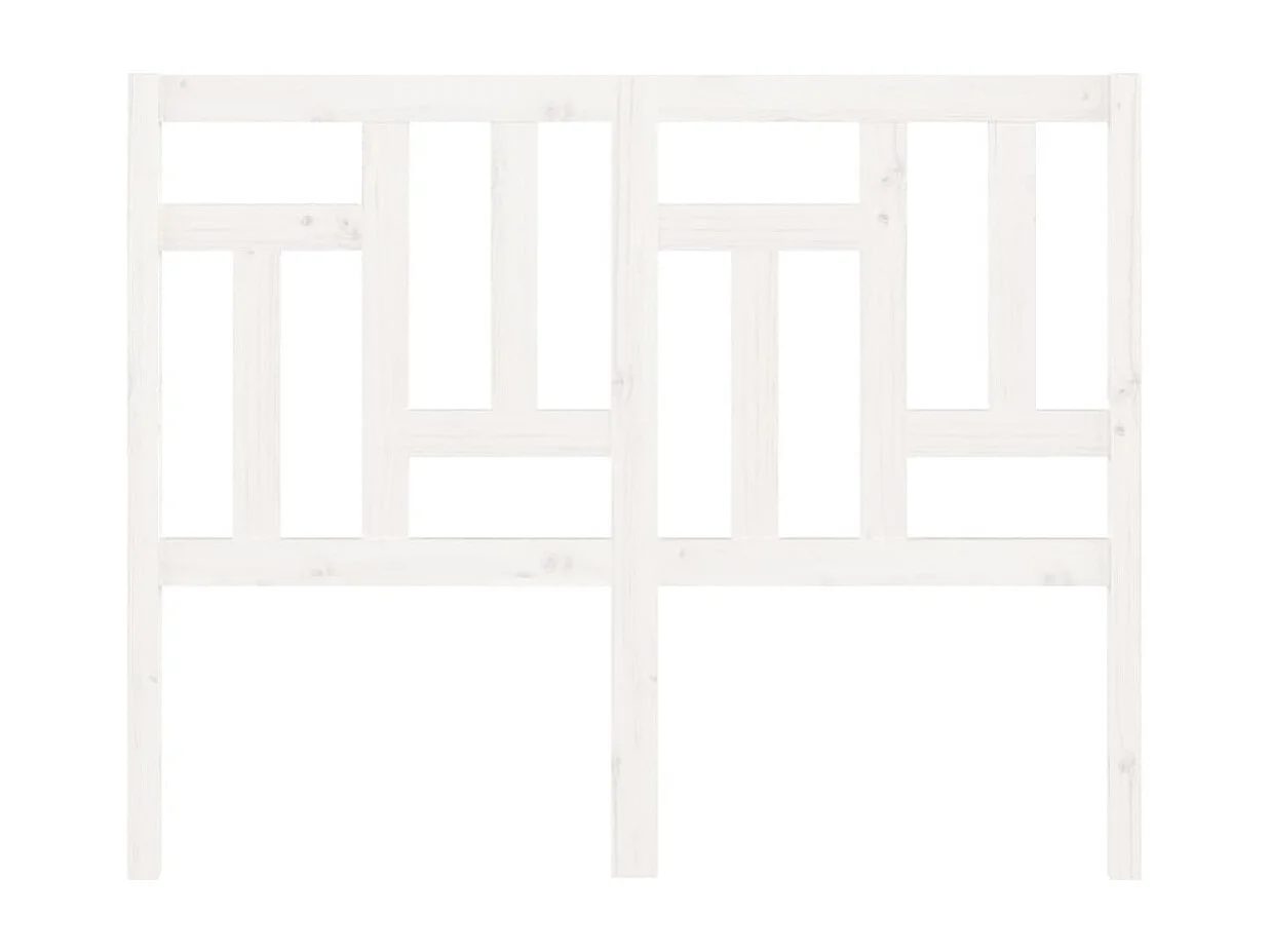 Wit hoofdbord 205,5x4x100 cm Massief grenenhout