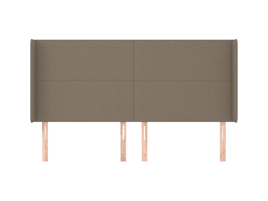 Tête de lit avec oreilles Taupe 163x16x118/128 cm Tissu