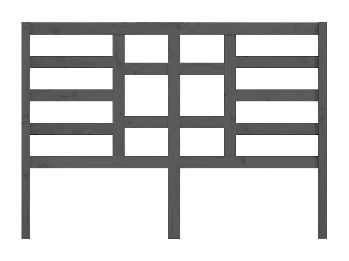 Tête de lit Gris 166x4x104 cm Bois massif de pin