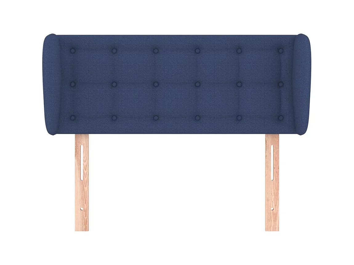 Hoofdbord met oren Blauw 83x23x78/88 cm Stof