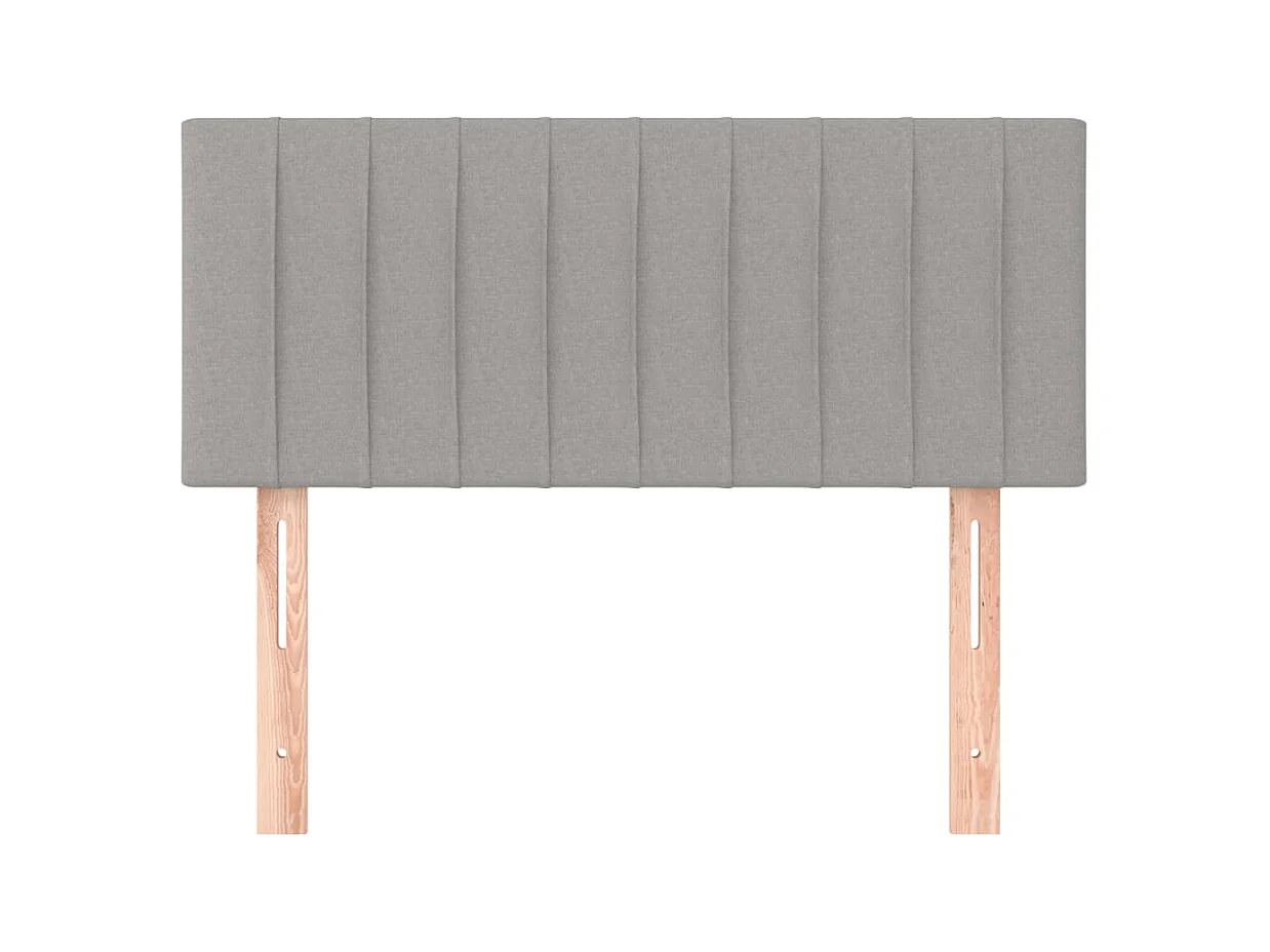 Lichtgrijs hoofdbord 90x5x78/88 cm stof