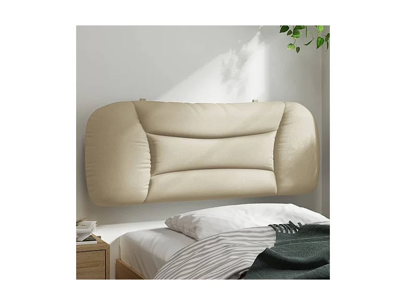 Crème hoofdbordkussen 100 cm stof