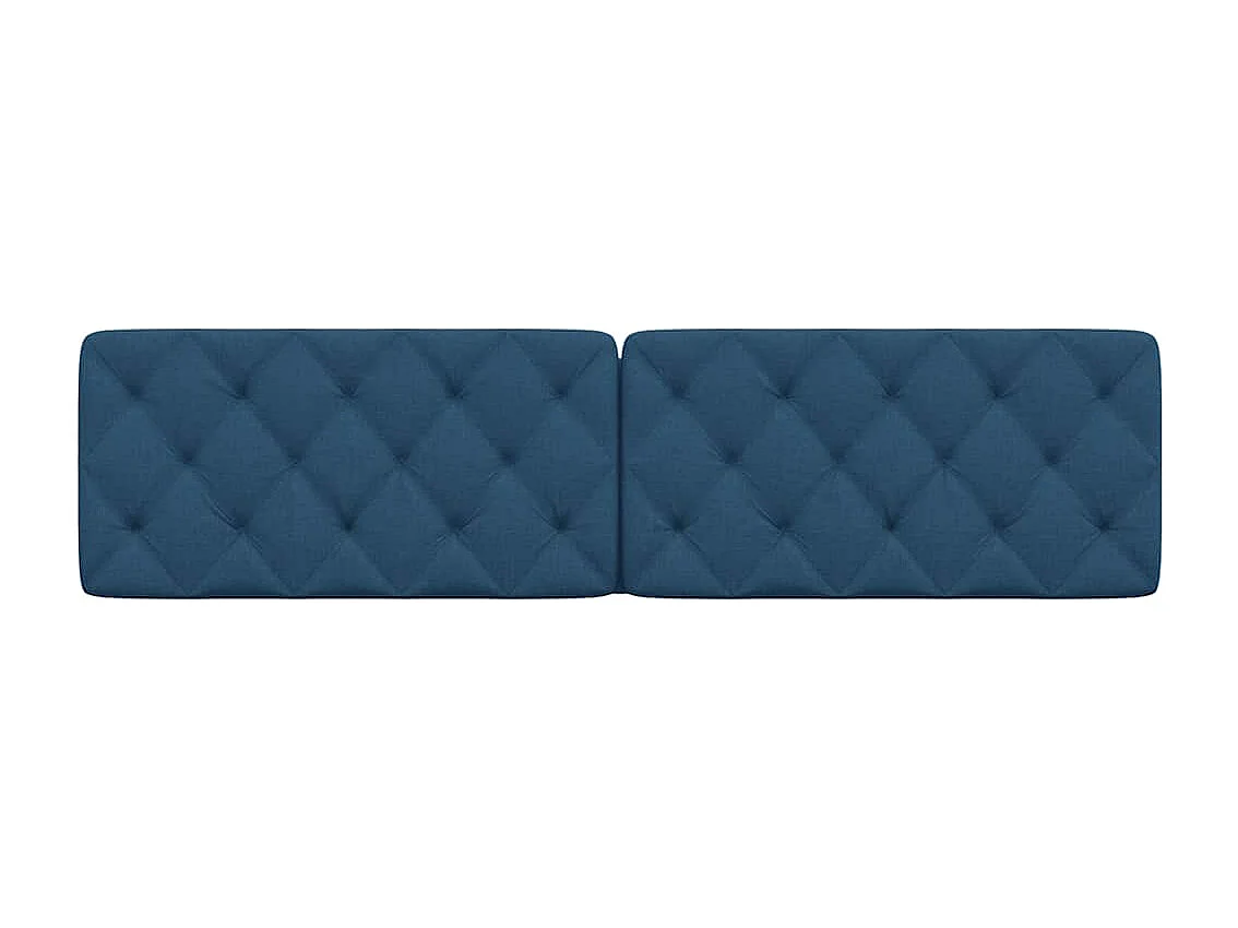 Coussin de tête de lit bleu 200 cm tissu